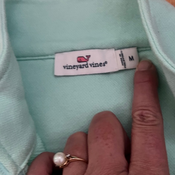 Vineyard Vibes Shep Shirt Mint Green Zip Up Size M - Picture 2 of 5